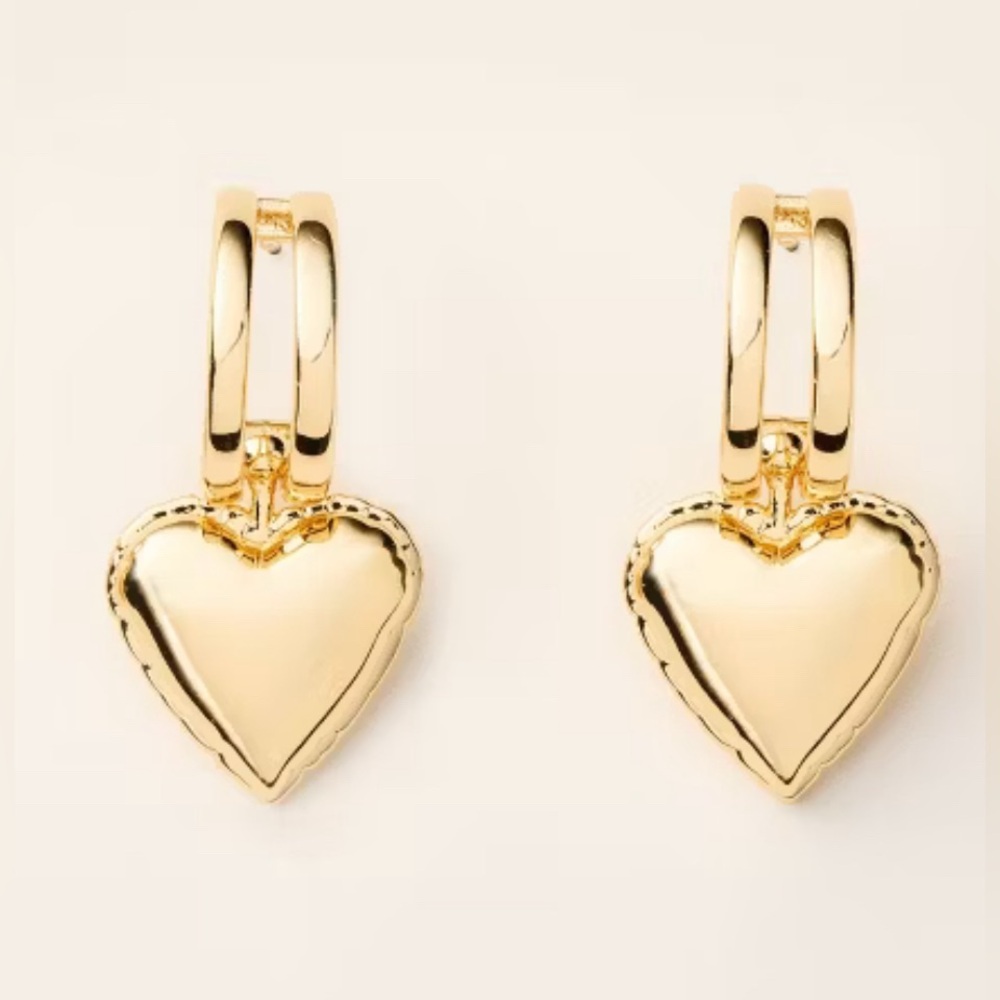 Kate Spade x Target Gold Balloon Heart Drop Earrings NWT Limited Edition
